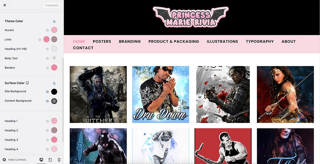 Princess Marie Rivia Astra Pro Customization: Graphic Design Portfolio